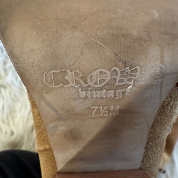 Camel suede block heel western look boot- size 7.5 - Picture 14 of 14